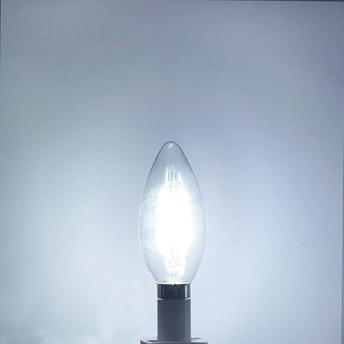 Miniatura 4 de Bombilla LED de candelabro de entrada CC de 12 V 24 V, 2 W, 200 lm, luz blanca fría de 6000 K, regulable con atenuador de 12 V CC, punta de torpedo,