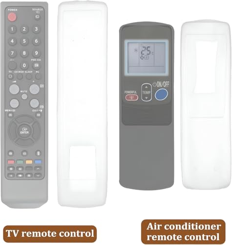 Image of Mshine Silicone Transparent Stretchable Protective Remote Cover Anti Dust Waterproof Scratch Resistant Protection Universal Flexible Fit for AC Remote Case (16x5x2cm Pack of 1)