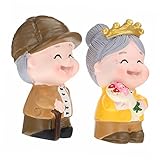 OMA-Opa-Figur – liebendes älteres Paar, romantisches Jubiläumsgeschenk, Hochzeitsstatue, Liebe, Großeltern, Eltern, Geschenk Kunstharz, Alter, , Heimdekoration für Partys zu Hause