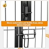Yaheetech Welpenlaufstall 8 Gitter je 80 x 100 cm,Hundelaufstall Mit automatischer Verriegelung, Freilaufgehege Hundezaun Für Hund, Katze, Welpe, Kaninchen, Hühner