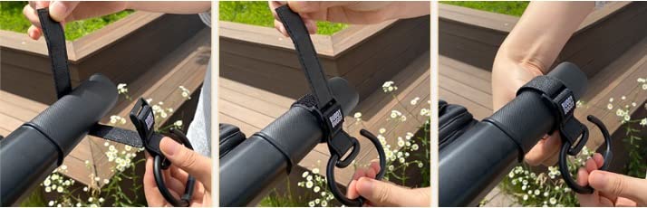 Miniatura 6 de Gancho antideslizante para cochecito para colgar bolsas de pañales, monedero, compras en cochecitos buddyduggy