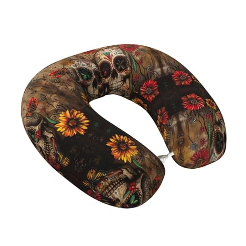Almohada de viaje de espuma viscoelástica negra cómoda miniatura 2