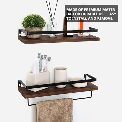 Support de Rangement Mural Compact avec Planches Épaisses en Bois Massif Résistant