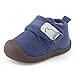 MASOCIO Winterschuhe Baby Winter Schuhe Babyschuhe Junge Mädchen Lauflernschuhe Fleece Boots Stiefel 6-12 Monate Blau Größe 18.5 (CN 14)