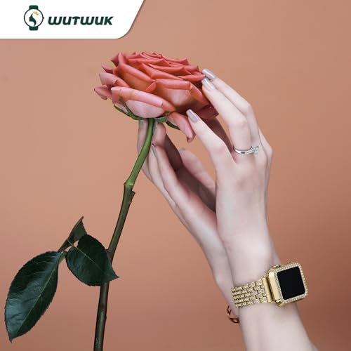 wutwuk Compatible Bling Apple Watch Straps 42mm(Series 11/10) with Bling Case - Image 4
