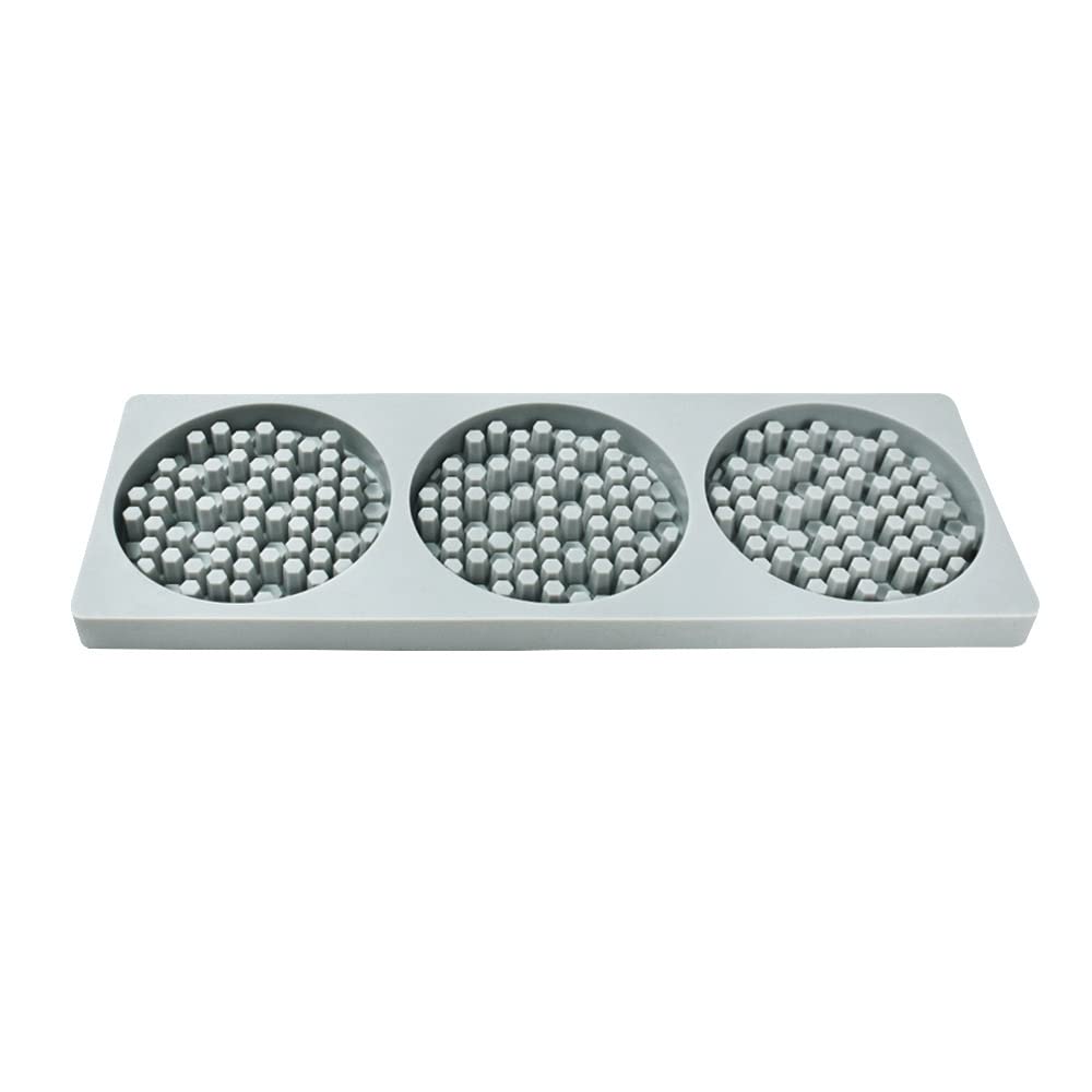 Cake Lace Mold, Silicone Lace Fondant Mold, Cukier Craft Impression Mold Jadalne ciasto Molecular Cuisine Dekorowanie, 3 otwory okrągłe Hiv