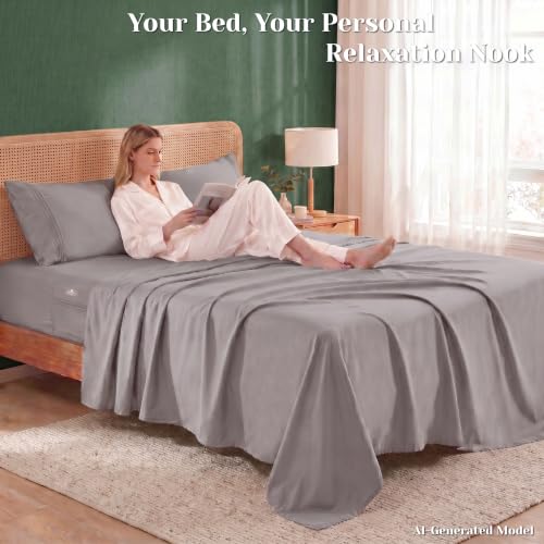 Popfavor Deep Pocket Queen Sheet Set, Cooling Bedding with Side Pockets - image 6