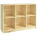 Produktbild vidaXL Massivholz Kiefer Bücherregal Standregal Aktenregal Wandregal Regal Mehrzweckregal Bücherschrank Holzregal Raumteiler 104x33x76cm