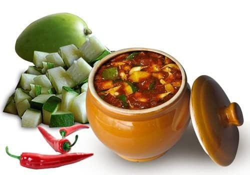 Cut Mango Pickle/Achar - Cryspy Tasty Traditional Mango Achar - 250 Gm