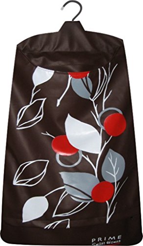 Image of Jupiter LBH Laundry Bag for clothes Hanging Opera Brown | Foldable Clothes Organizer with Hook | Compact Storage solution For washing room, Bathroom