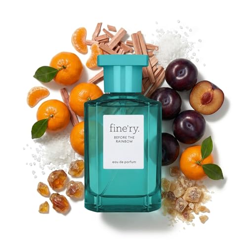 Image of Fine'ry Sea Salt & Bergamot Eau de Parfum - Before the Rainbow Long-Lasting Perfume for Women & Men - Salty Air, Bergamot, Tree Moss - Fresh, Clean Scent, Full Size Hair & Body Gift for Her (60mL)