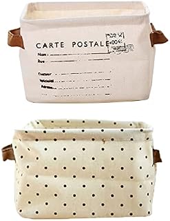 2 Pcs Bread Baskets Cotton Fabric Bread Bins Foldable Kitchen Baskets for Store Kitchen Household, (JY-001)