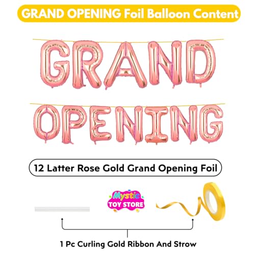 Image of Grand Opening Banner Rose Gold for New Home Office Shop Temple Foil Balloon Decoration Decor Celebration