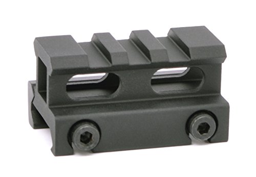 Hammers Red Dot Sight Scope 0.75" 3/4 inch Mini Riser Block Mount Picatinny Base Rail with 3 Ring Slots and Hex Bolts - Hammers