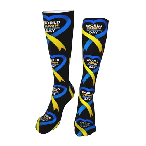 World Down Syndrome Day Socks Sport Socks For Women Men Breathable Long Socks For Running Athletic Travel