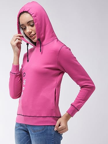 Image of Modeve Women Printed Hooded Sweatshirt for Winter