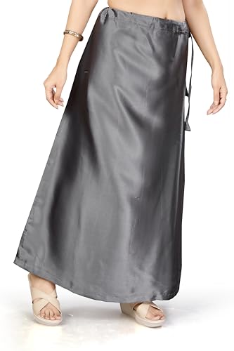 Image of Madhu Fashion Women's Satin Saree Petticoat Saree Underskirt