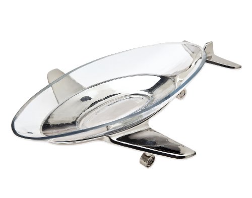 Nickel Plated Airplane Glass Serving Tray
