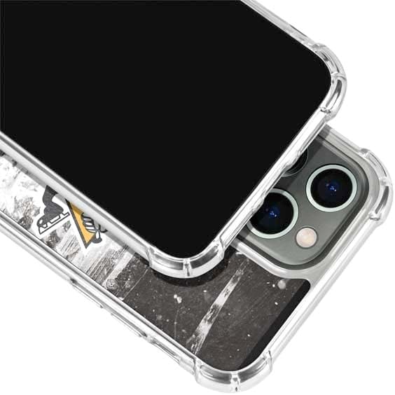 Skinit Clear Phone Case Compatible with iPhone 14 Pro Max - Officially Licensed NHL Pittsburgh Penguins Frozen Design
