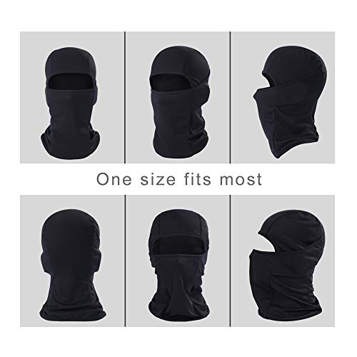 Eavacic Neck Gaiter Balaclava Face Mask,Outdoor Sports Face Mask Bandanas Ninja Mask Sun Uv Dust Protection For Men/Women Black #TOP6