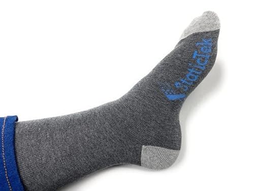 Image of Grey Antistatic ESD Socks - Universal Size ESD Safety Socks, Static Control, Dissipative & Protective Work Sock