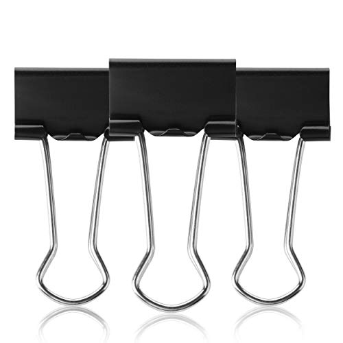 Mr. Pen Binder Clips, Small Binder Clips, 50Pack, 0.75 in, Black, Small Clips, Paper Binder