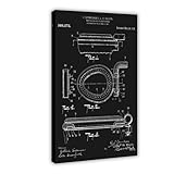 ZYGNBHL Póster con diseño de ventilador para armarios, cuencos, color negro, para habitación de adolescentes y niños, lienzo para pared, marco de 30,5 x 45,7 cm