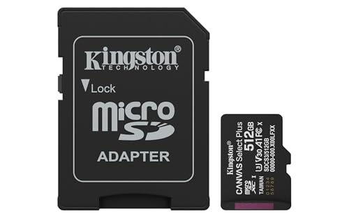 Image of Kingston 512GB Canvas Select Plus microSD Card | Up to 150MB /s | Class 10, UHS-I, U1, V30, A1 | SDCS3 /512GB
