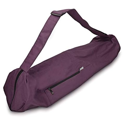 Navaris Bolsa XXL para Esterilla de Yoga de algodón en púrpura Cover