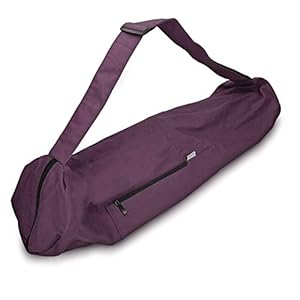 Navaris Bolsa XXL para Esterilla de Yoga de algodón – Bolso para Alfombrilla de Yoga con Cierre y Correa – Funda Grande de 72 x 29 cm – En púrpura