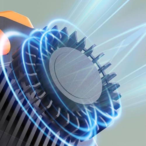 Ventilador portátil contra el calor con linterna integrada para acampadas y picnics 8