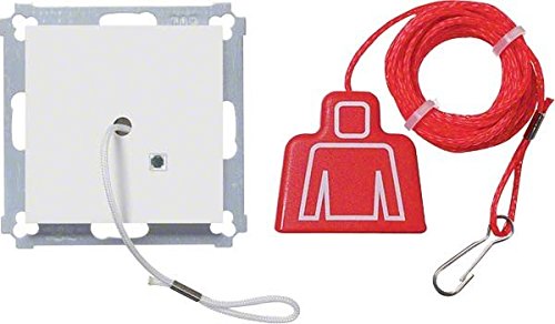 Preisvergleich Produktbild Hager Zugtaster WYK120 +Abdeckg, brillantws Behindertenelement für Installationsschalterprogramme 3250617029445