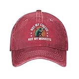 Not My Circus Not My Monkeys Hat Women Dad Hat Funny Hats Red
