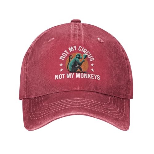Gorra unisex roja con diseño gráfico miniatura 1
