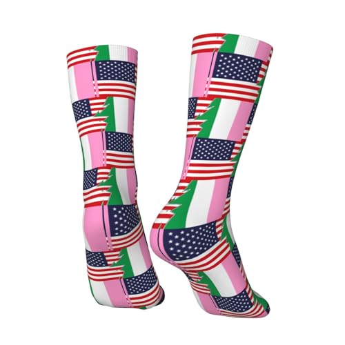 Newfoundland Tricolour And America Socks For Men Women Gift Wicking Sport Casual Running Socks3