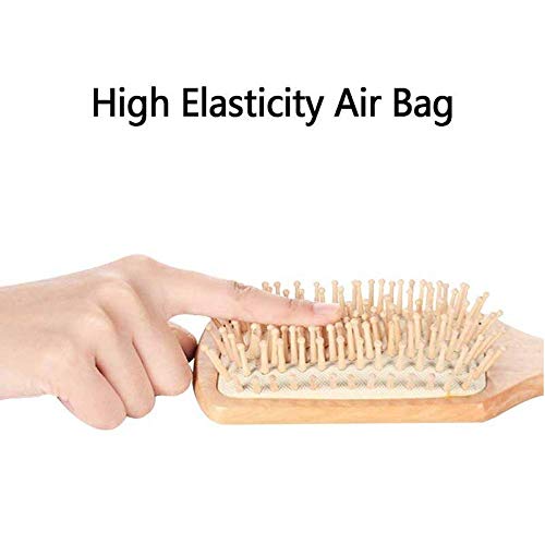 ayushicreationa Wooden Hair Comb Healthy Paddle Cushion Hair Loss Massage Brush Beige_Color (Pack of 1)