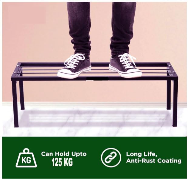 Image of Set of 5 Plant Stand for Balcony & Living Room Capacity 120Kg- Pot Stand for Outdoor & Indoor Planters- Gamla,Flowerpot,Garden,for Balcony Decoration (Black - 24 Inch)