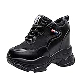 JSY Erhöhte Damenschuhe 10 cm Herbst und Winter Koreanische Version Erhöhte Casual Wild Wedges mit High Heels Sneakers Mädchen Winter Schneestiefel (Farbe: C, Größe: 38)