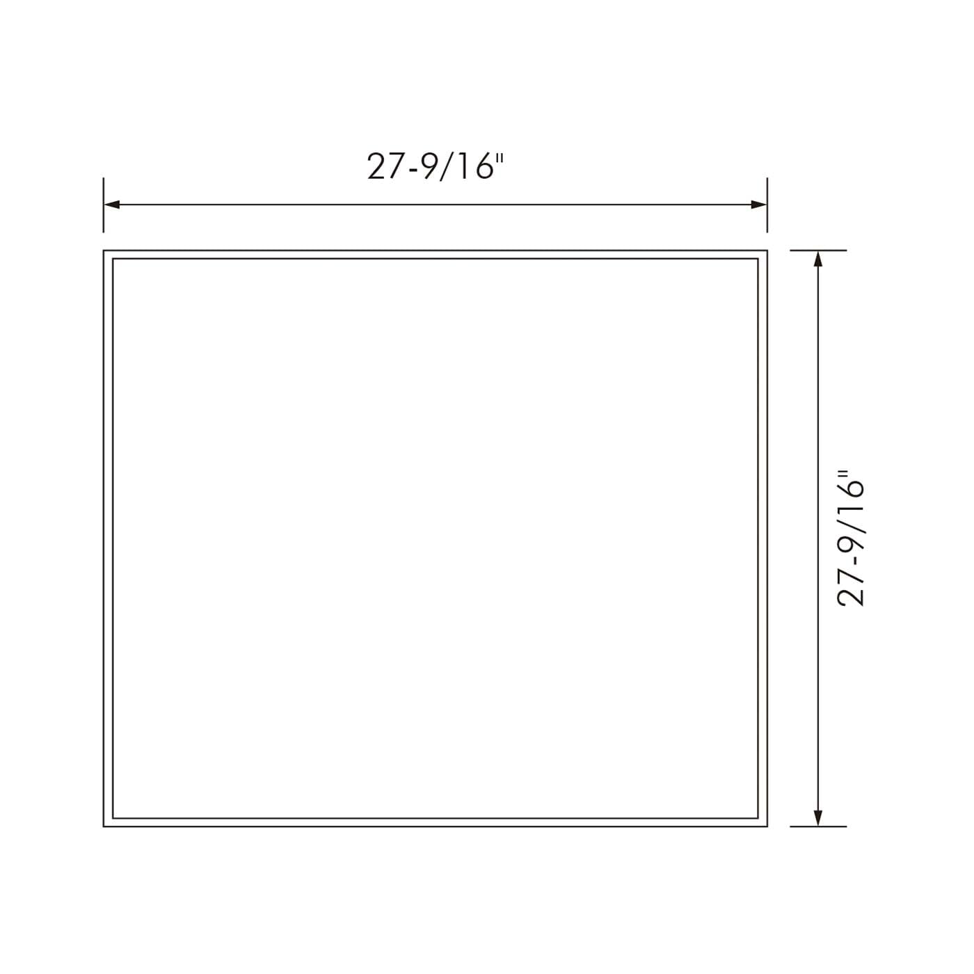 HXUHUWS Square LED Backlit Flat Mirror with Sensor Switch, Aluminium Frame, Modern Design, 27.56inx27.56in, Sleek Silver Finish
