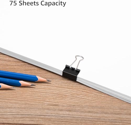 Amazon Basics Binder Clips, 0.31" Capacity, 3/4" Wide(Small), Black, 144 pcs image 3