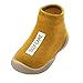 Calzado Casual Infantil Zapatos De Goma Antideslizantes Calcetines De Punto Zapatos De Casa OtoñO Botas Desnudas Zapatos para BebéS Y NiñOs ReciéN Nacidos Zapatos De Primer Paso(Amarillo,25EU)
