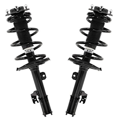 Image of Detroit Axle - FWD Front Strut with Coil Spring + Sway Bar Links Outer Tie Rods Replacement for 2011-2014 Toyota Sienna 3.5L