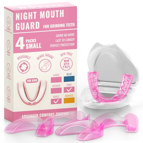 Kids Mouth Guard 4 Pack Small Size for Teeth Protection - Pink