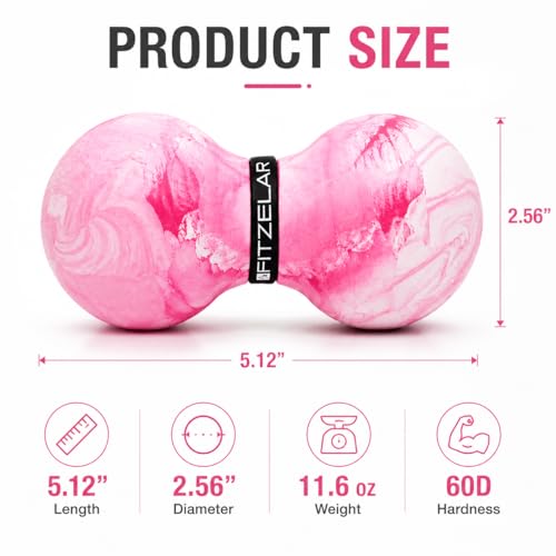 Image of FITZELAR Massage Lacrosse Balls for Myofascial Release, Quality Certification, Massage Deep Tissue for Back and Shoulder, Trigger Point Therapy, Muscle Knots, Relieving Muscle Pain (2Pink)