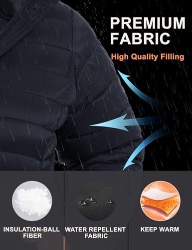 ANOTHER CHOICE Plus Size Packable Puffer Coat for Women, Light Weight Winter Jacket with Hood4