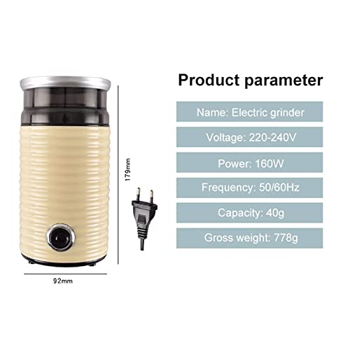 SXLCKJ Kaffeemühle Elektrische Kaffeemühle Edelstahlklinge Kaffeebohnenmühle Getreidemühle Geschenk (Zerkleinerer… – Bild 4