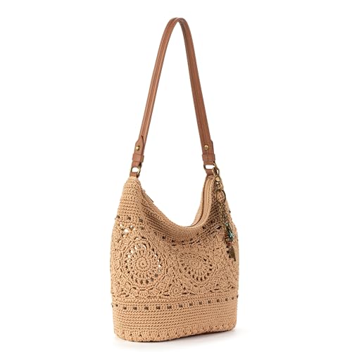 Image of The Sak Sequoia Hobo Bag - Hand Crochet Large Women's Purse for Everyday & Travel - Durable Handbag & Tote With Zipper Pocket