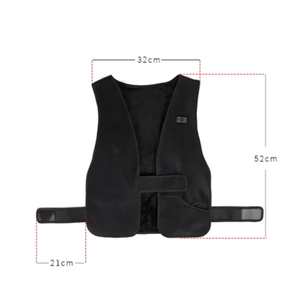 Hombres Chaleco Térmico con 7 Almohadillas Térmicas, Chaleco Calefactable Lavable para Actividades al Aire Libre en climas fríos