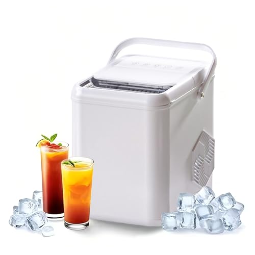 PIDAN TECH Máquina de Hielo portátil de encimera para el hogar, máquina compacta de Hielo en Bala con autolimpieza, producción rápida de Hielo, Mini máquina de Hielo para Cocina, Oficina, Caravana