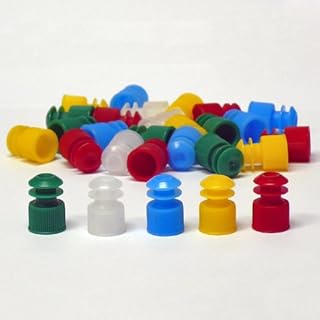 Globe Scientific 118127B Polyethylene Flange Plug Cap for Test Tubes, 12mm Size, Blue (Pack of 1000)